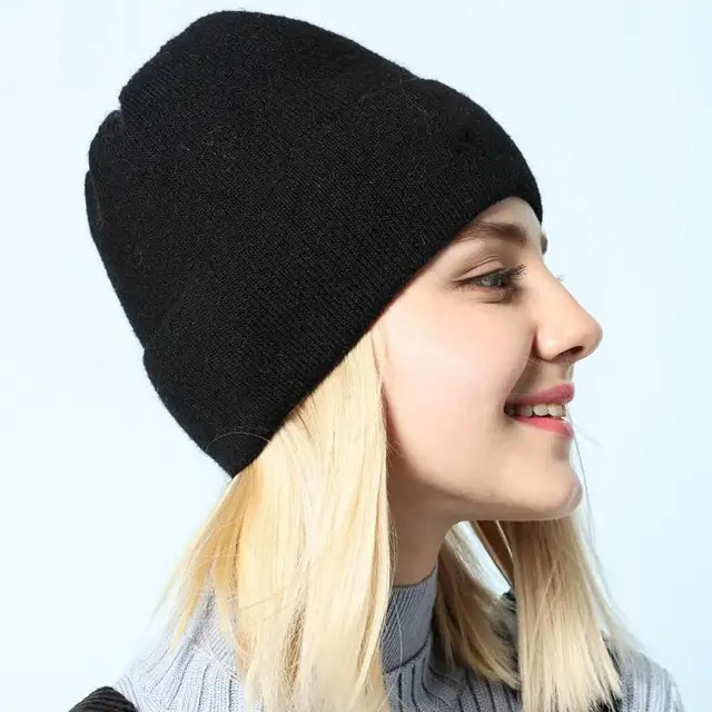 Winter Beanies Wool Winter Hats For Women Men Stretchy Hats Solid Color Beanies Female Hats Bonnet Cap Chapeau Femme Gorro 4