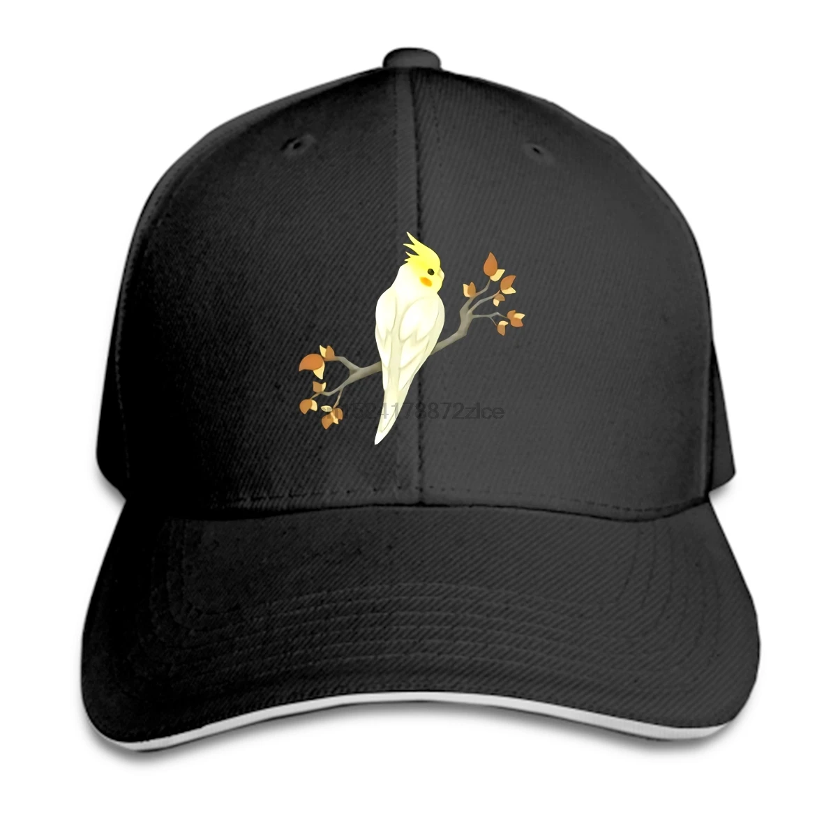 Печать на заказ бейсболка Очаровательная Cockatiel желтый гребень мужская шляпа остроконечная Кепка