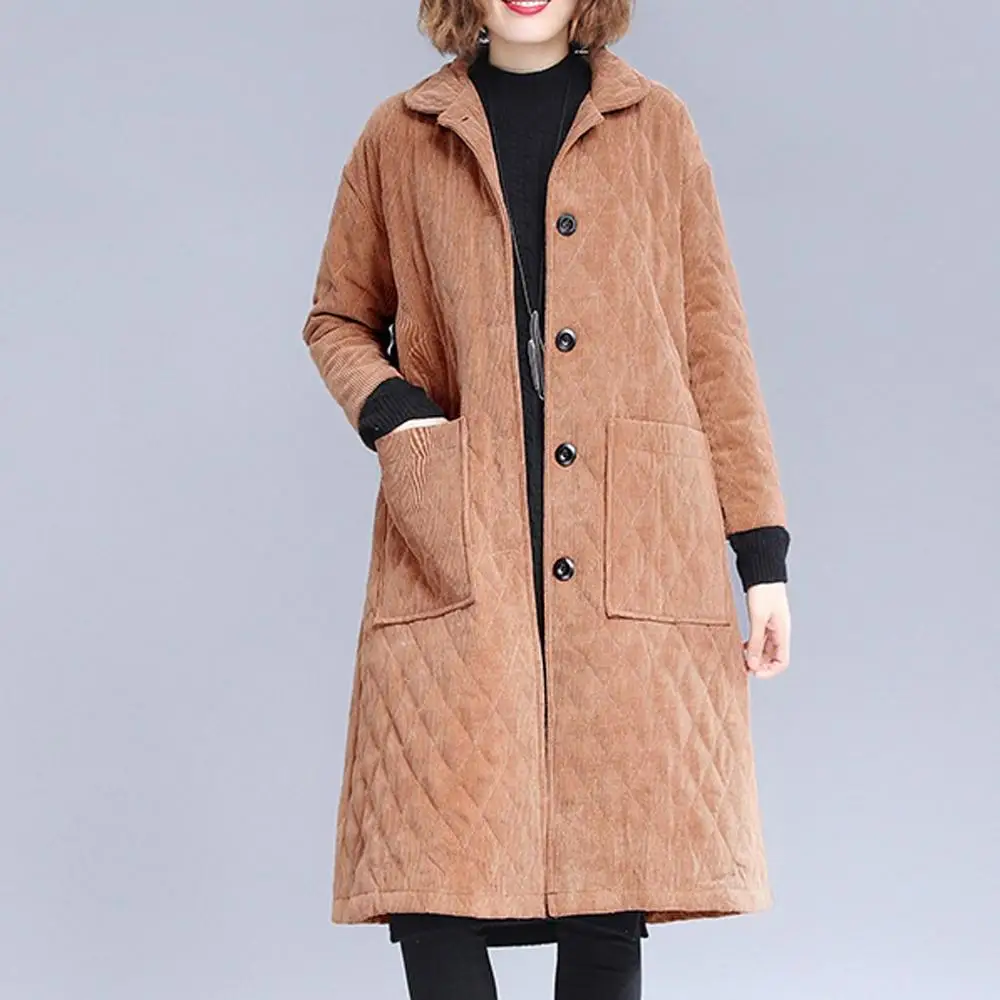 Зимний пуховик для женщин теплое плотное вельветовое легкое пальто Mujer Invierno Manteau