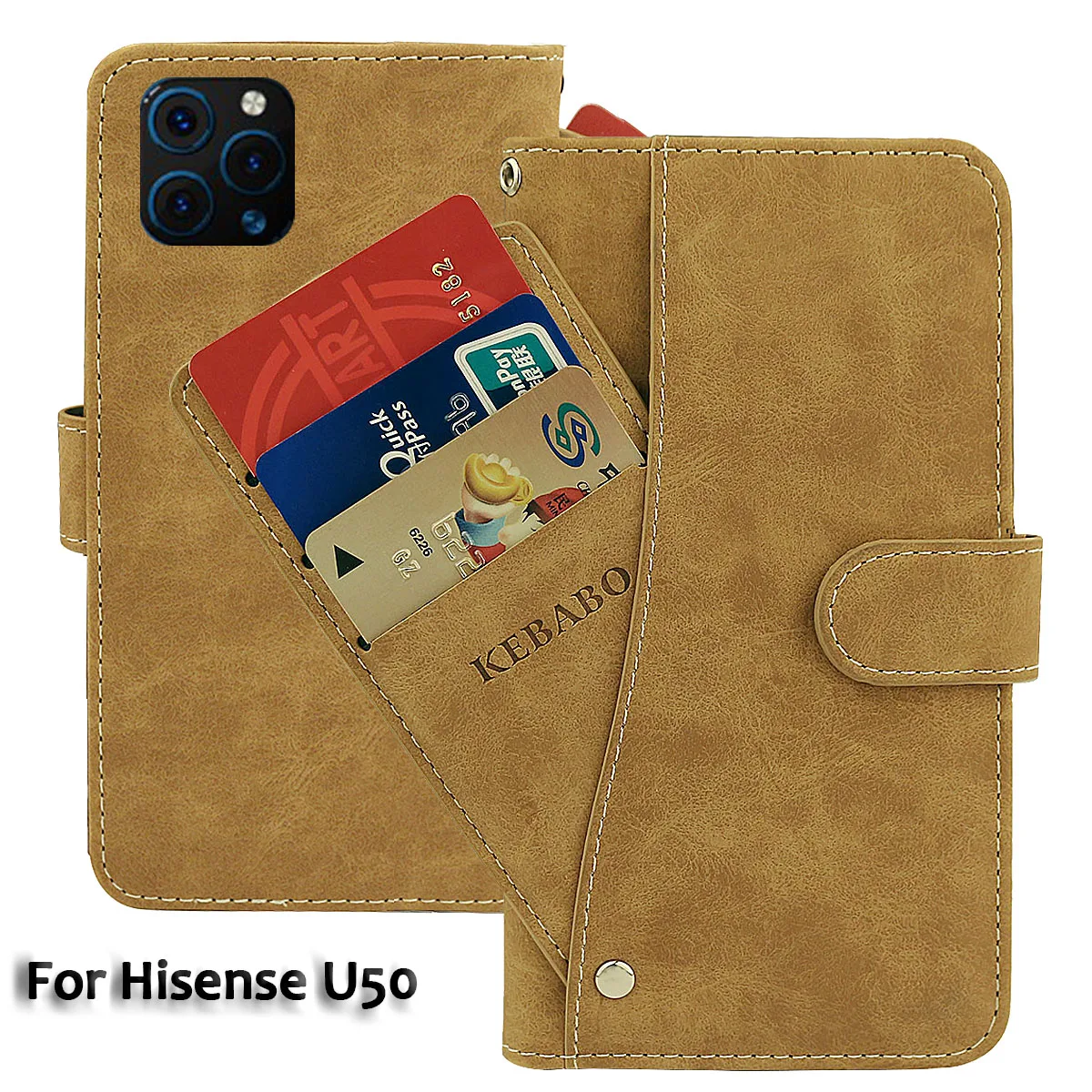 Винтажный кожаный чехол-кошелек Hisense U50 роскошный флип-чехол 6 09 дюйма с