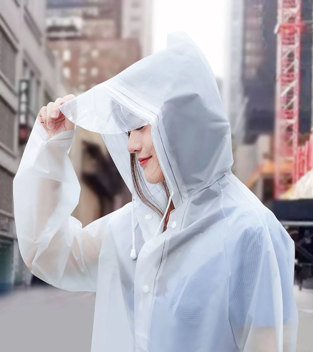 Xiaomi ZENPH легкий рюкзак дождевик модный прозрачный мужской женский полиэтиленовый плащ непромокаемый плащ для путешествий