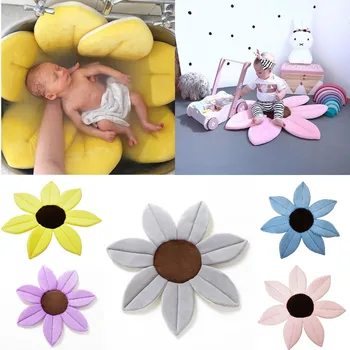 

70CM NonSlip Baby Shower Bath Tub Flower Pad Bath Infant Newborn Safety Security Bath Support Cushion Bloem Bad Mats Shower Seat