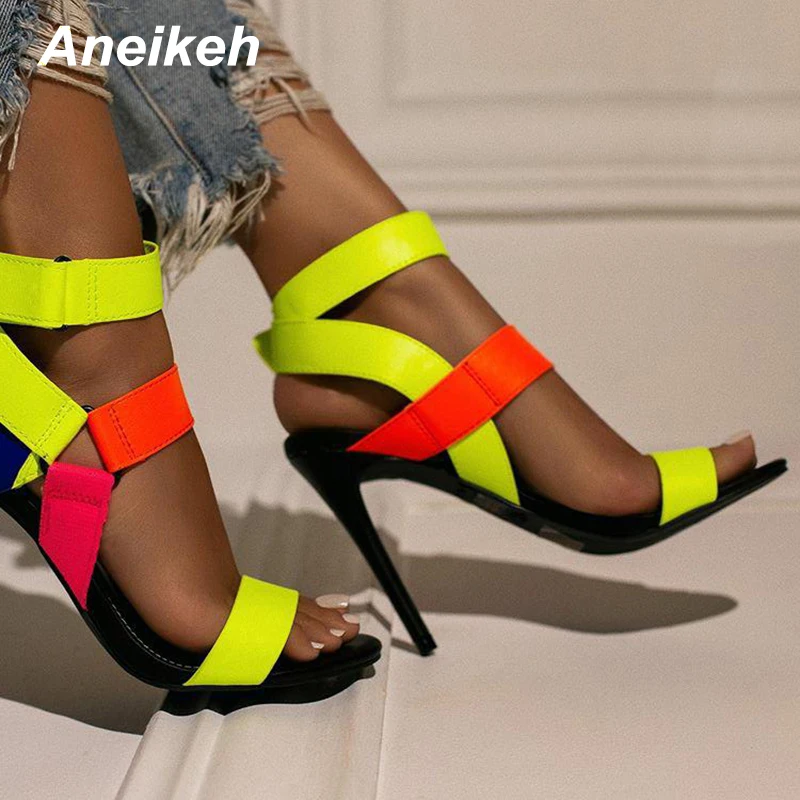 orange gladiator sandals