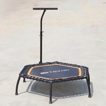 40 дюймовый стальной батут для тренажерного зала и фитнеса для взрослых и детей, безопасный спортивный батут с регулируемой ручкой