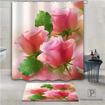 

Custom beautiful_roses (1) Waterproof Shower Curtain Doormat Home Bath Bathroom Polyester Fabric Multi Sizes#2019-01-12-299