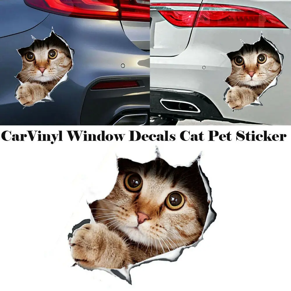 

1PC Cat Funny Pet Car Truck Window Decal Sticker Popular Car-Styling Sticker