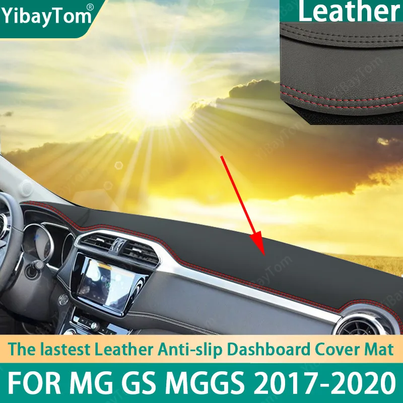 

Water-proof Anti-Scratch PU Leather Dashboard Anit-slip Anti-UV Cover mat Protective Carpet For MG GS MGGS 2017-2020 accessories