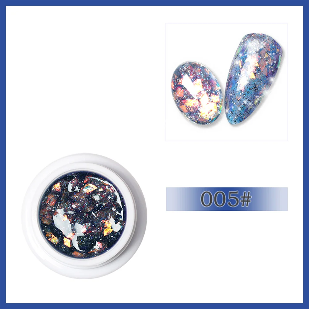Color 05 PinPai 8g блестящие Платиновые блестки гель для ногтей Светодиодная смывка для лака Блестящий декор с блестками УФ гель лак живопись УФ-полировка - Цвет: Color 05