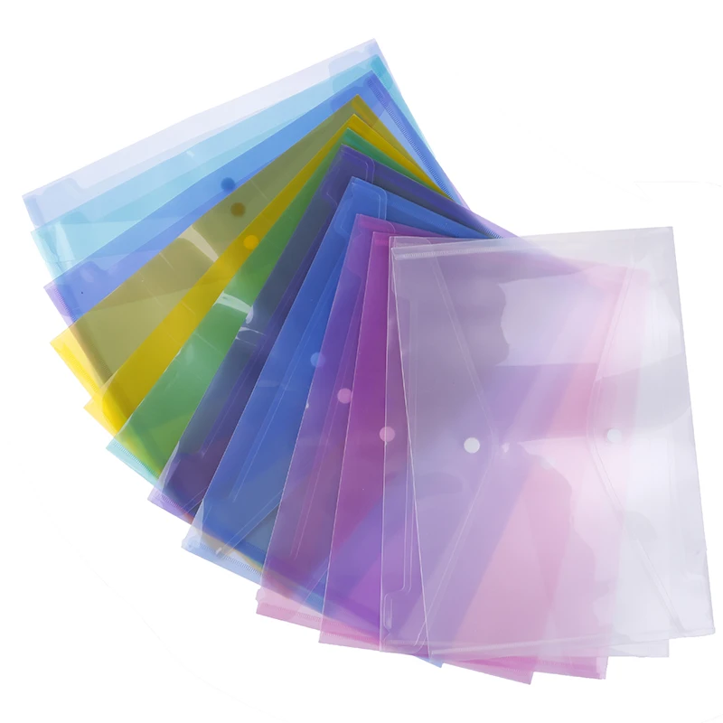 A4 Clear Document Bag Paper File Folder Stationery School Office Transparent File Bag Paper Holder