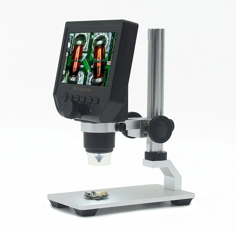 Цифровой USB микроскоп 600X4,3 ЖК-экран электронный монитор Лупа 3.6MP CCD Регулируемый 8 светодиодов