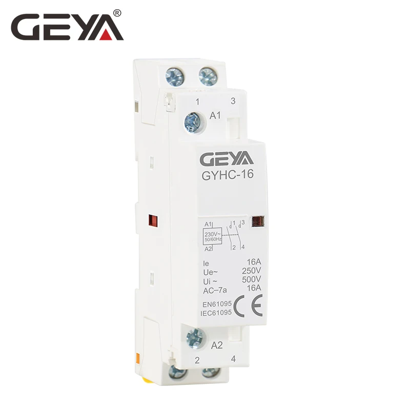 GEYA 2P 16A 1NO1NC 2NO & 2NC бытовой модульный контактор переменного тока 220 В 230