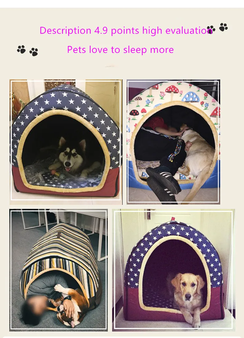 Большая домашняя собака дом, полностью моющаяся питомник цилиндр Портативный дом собаки породы золотистый ретривер со вставкой-щенок, домашнее животное, кот, кровать для собаки, клетка для собак