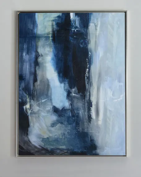 

Blue Abstract Handmade Oil Paint wall Art Painting for Living Room Pure Hand-painted Decoration