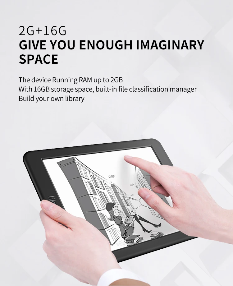  New 7.8 inch WiFi E Book Reader 16GB ROM+2GB RAM Octa-core 300PPI Touch HD Screen Bluetooth audio E
