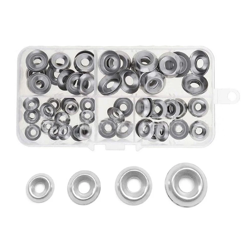

120pcs M3 M4 M5 Stainless Steel Decorative Washers Kit for Countersunk Screws Punched Feaster Hardware Accessories