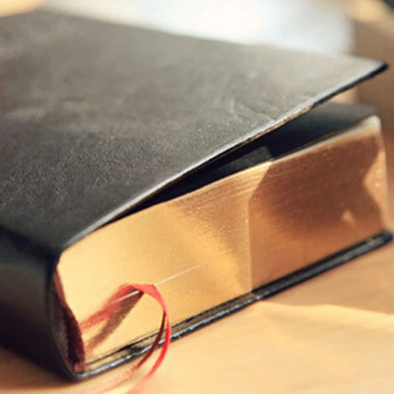 Vintage Thick Paper Notebook Notepad PU+Paper Bible Diary Book Journals Agenda Planner School Office Stationery Supplies Black+G Vintage Thick Paper Notebook Notepad PU+Paper Bible Diary Book Journals Agenda Planner School Office Stationery Supplies Black+G