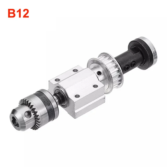 Onnfang No Power Spindle Assembly Small Lathe Accessories Trimming Belt JTO/B10/B12/B16 Drill Chuck Set DIY Woodworking Cutting - Цвет: B12