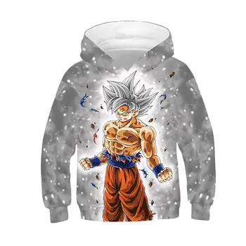 

Dragon Ball Hooded Sweatshirts Casual Girls Boys Hoodies Sweatshirts 3D Anime Goku Hoodies Big Pocket Long Sleeve Pullovers
