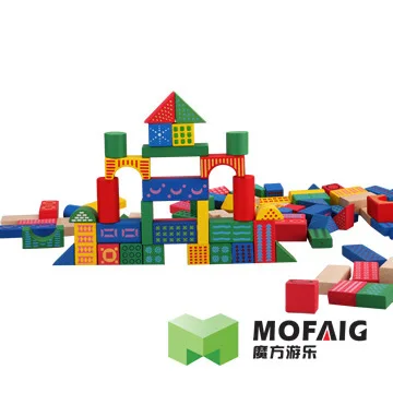 

100 Tablets Printed Building Blocks Wooden Barrel Building Blocks Early Childhood Educational Toy CHILDREN'S Toy Large Pieces Bu