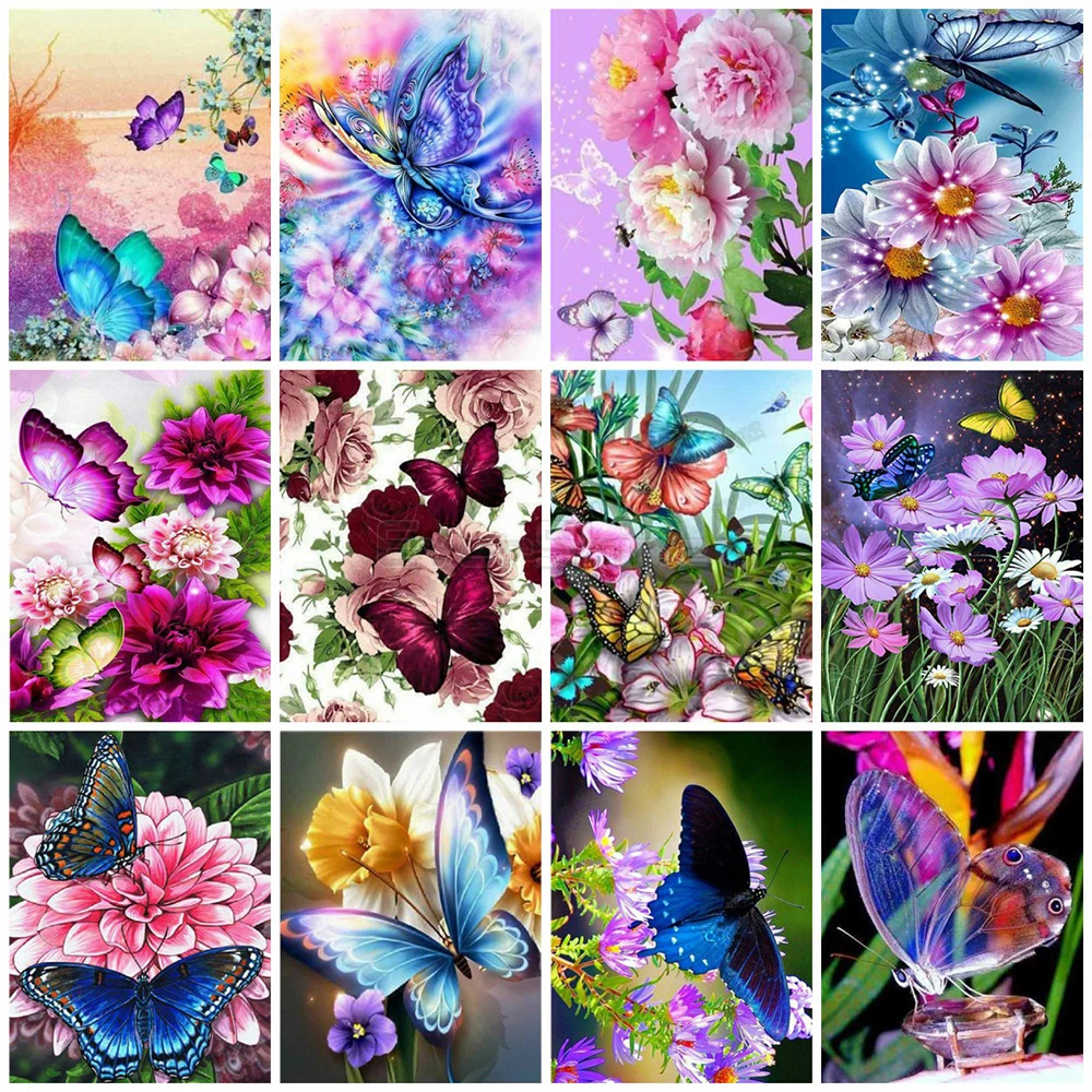 EverShine Diamond Painting Full Square Butterfly Cross Stitch Embroidery Animals Bead Picture Kits Handicraft Art Gift | Дом и сад
