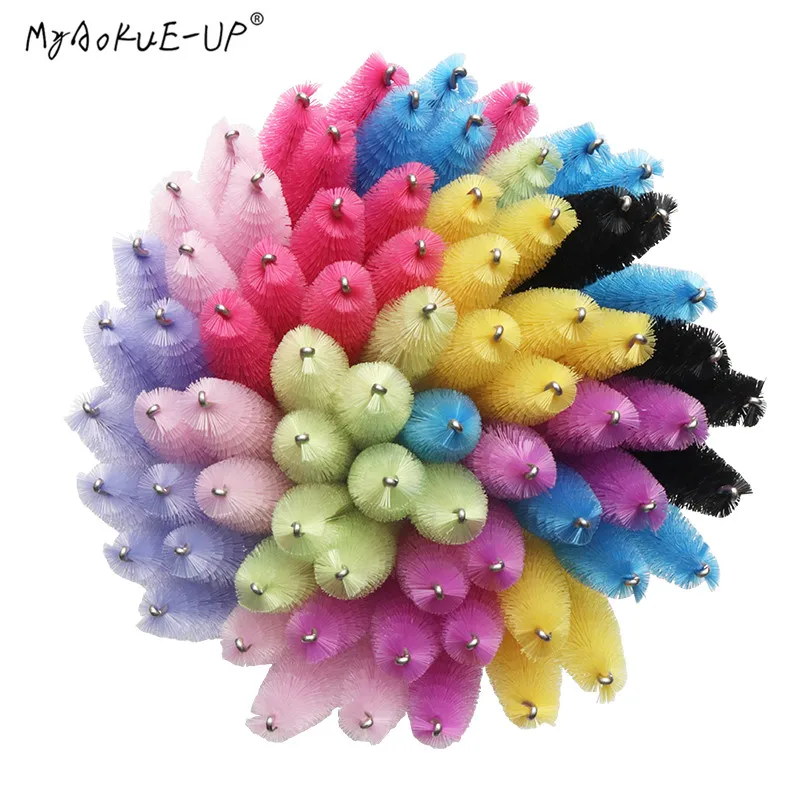 

100pcs Crystal Mascara Wands Diamond Applicator Eyelashes brushes Eyelash Extension Disposable Makeup brushes Tools