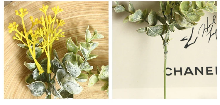 JAROWN Matching Flowers Eucalyptus Fake Fruit Artificial Plant Wedding DIY Bouquet Holding Flower Home Flower Arrangement Decoration (8)
