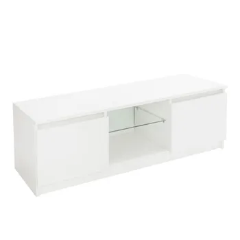 

Elegant Household Decoration LED TV Cabinet with Two Drawers White for living room