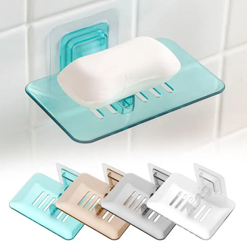 

Bathroom Shower Soap Box Dish Storage Plate Tray Holder Case Soap Holder Bathroom Tray Accessories Box Shelf Wall Dishes