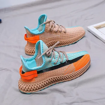 

2020 new Women Vulcanized Shoes Fashion Spring Summer Breathable Sneakers Sports Leisure Shoes Mesh Fabric Lace Up Fluorescence