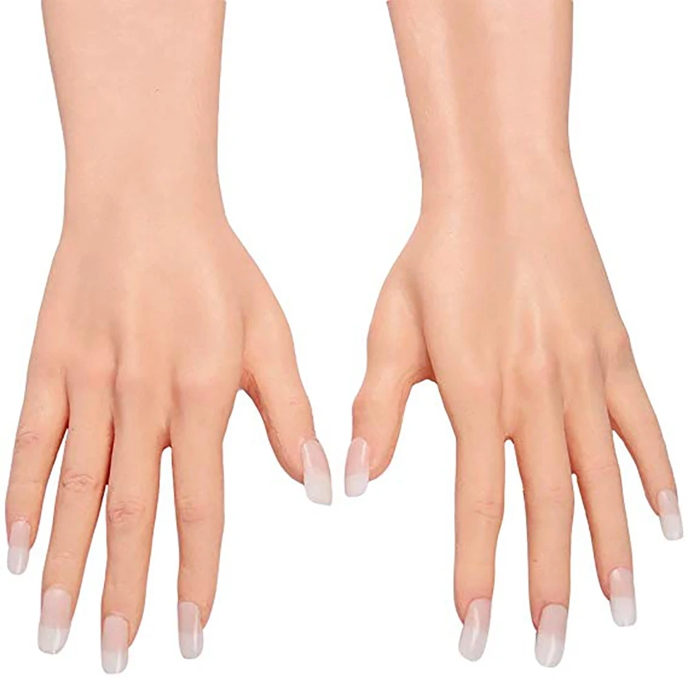 Roanyer Realistic Silicone Skin Hand Female Gloves for Crossdresser Drag Queen