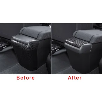 

Parts Anti-kick Cover Accessories Interior Carbon Fiber Style Center Armrest