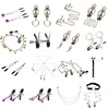 21 style 1 pair Sexy Nipple Clamps Labia Breast Nipple Clamps With Chain Clips Slave Bdsm Fetish Erotic Toys Sex Tool For Game ► Photo 1/6