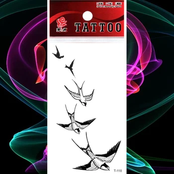

Waterproof Tattoo Swallow Birds Temporary Tattoos Stickers Fake Tatto Women Girl Body Chest Back Arm Art Flash Tatoo Tatouage