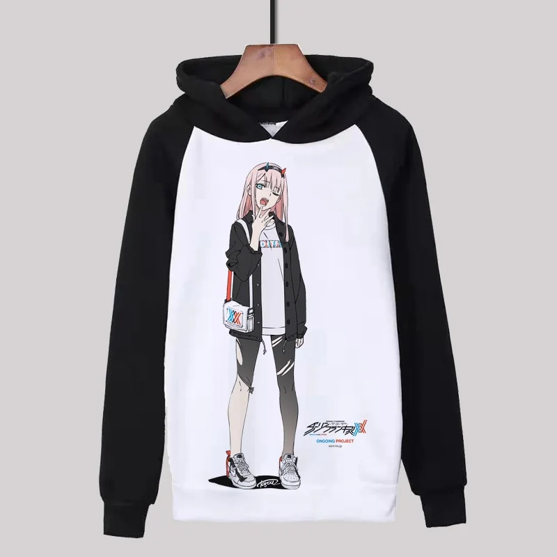 

High-Q Unisex Anime Cartoon DARLING in the FRANXX Pullover Hooded Hoodies Sweatshirts HIRO ZERO TWO ICHIGO Lovers Casual Hoodie