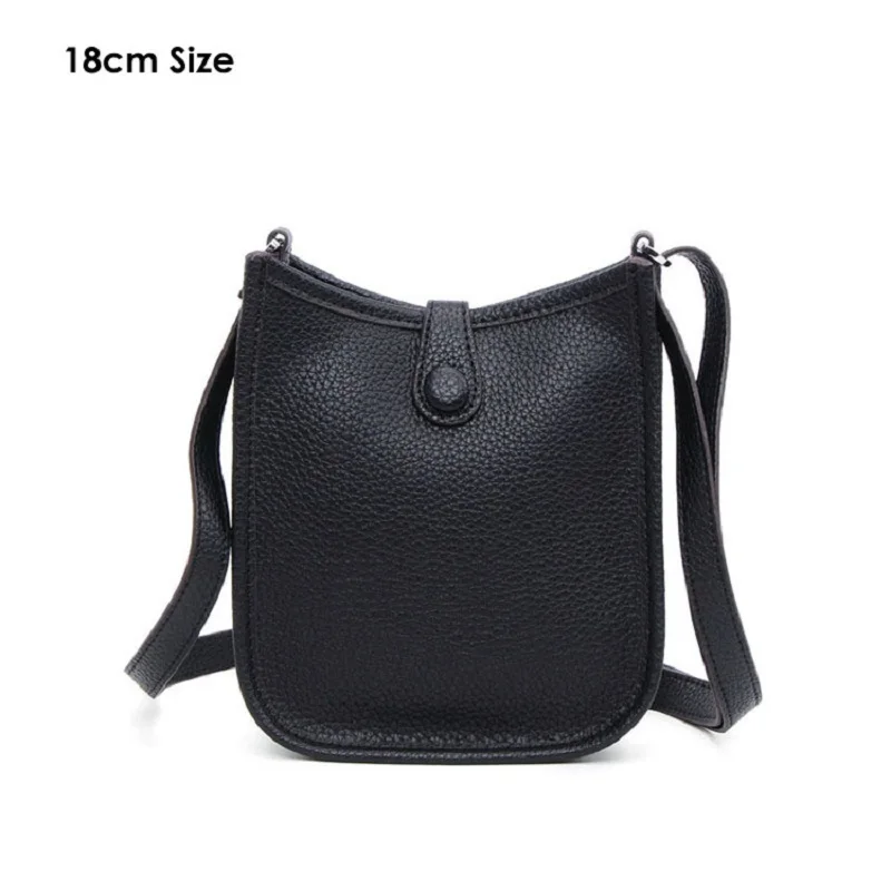 

New Arrival Fashion Genuine Leather Handbag Simple Shoulder Crossbody Bag Solid Color Soft Leather