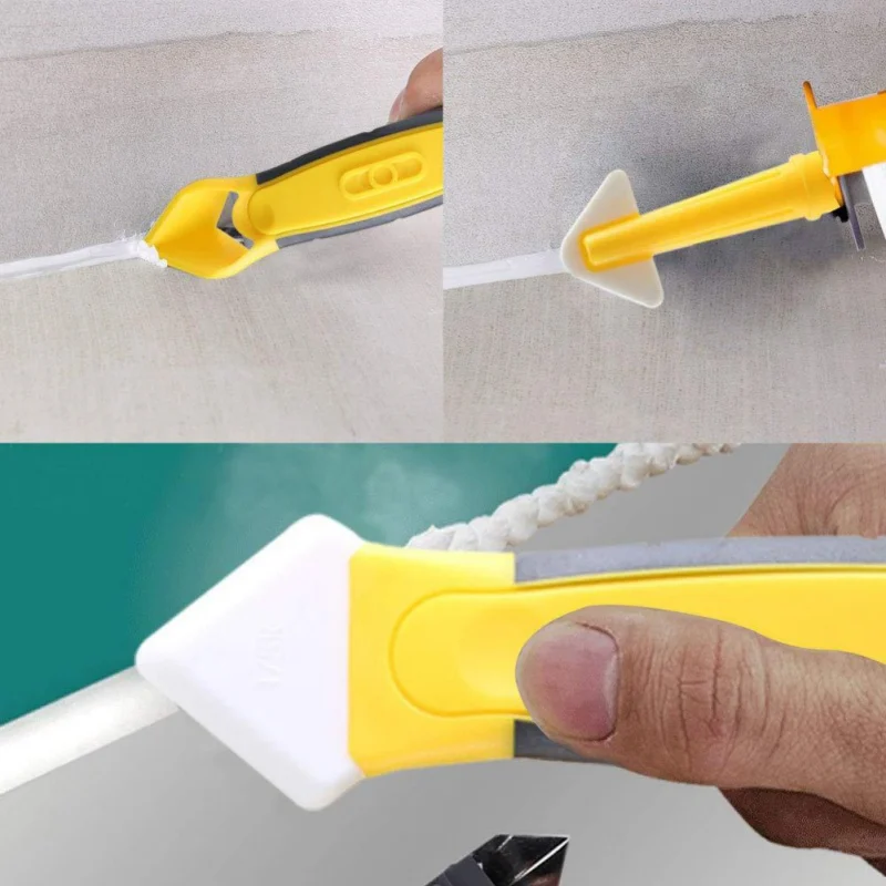  8Pcs/Set Silicone Glass Cement Scraper Tool Caulking Sealant Finishing Grout Floor Cleaning Tile Di