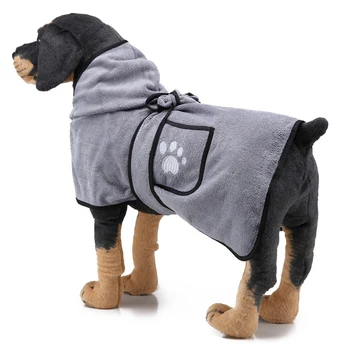 

Adjustable Pet Drying Towel Super Absorbent Capacity Soft Dog Bathrobe Robe Warm Animal Pajamas Hooded Bathrobe Clothes hot