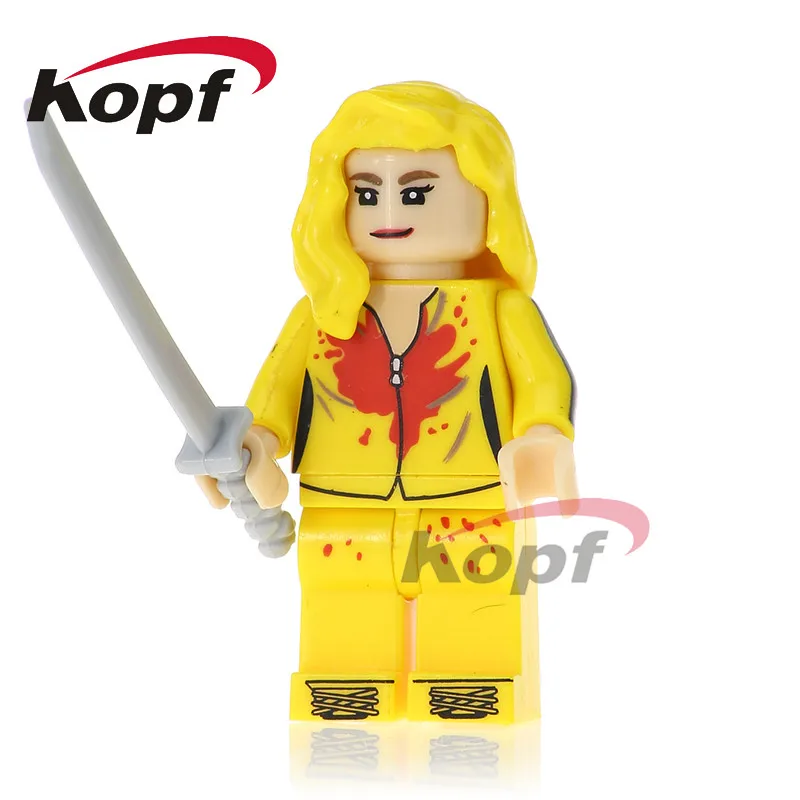Одна X-файлы агент Kill Bill Vol.1 ума Турман Невеста Супер Герои Кирпичи Строительные блоки Детские Подарочные игрушки KL069 - Цвет: KL074 Without Box