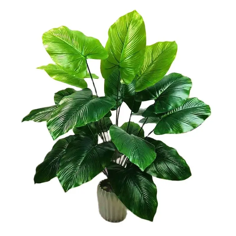 

70 CM 18Fork Artificial Monstera Plants Indoor Green Fake Tree Plastic Palm Tree Rare Leaf Hotel DIY Living Room Home Decoration