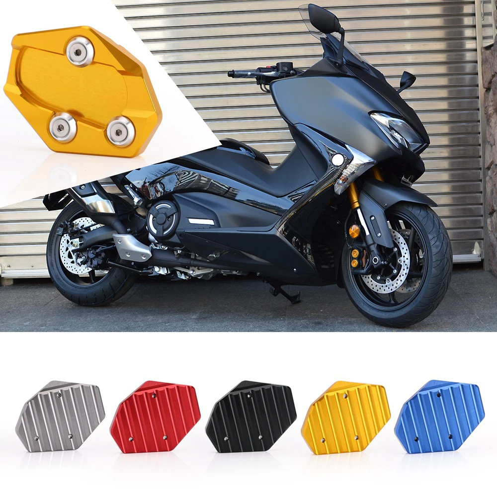 Мото rcycle Боковая поддержка увеличение moto rcycle боковая алюминиевая ЧПУ расширение черный для Yamaha TMAX XP 530 moto подставка для ног Базовая Подставка 4
