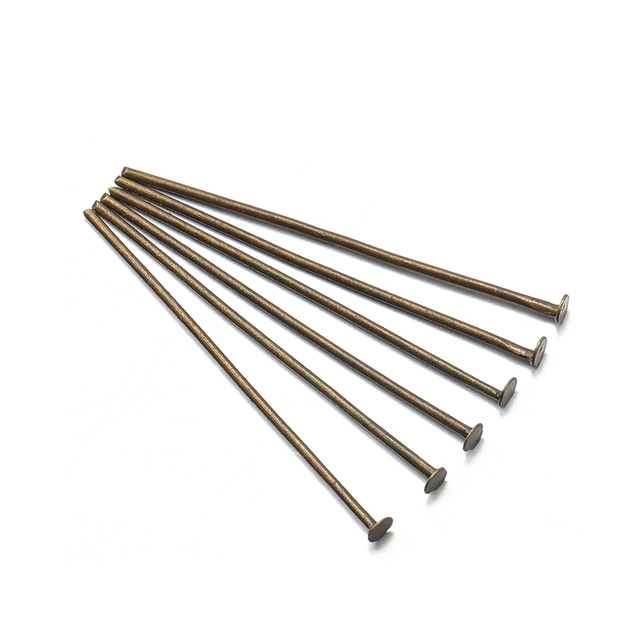 Flat Head Pins 18 20 25 30 35 40mm Eye Pins Rod Findings For Diy Jewelry Making Beading Connector Accessories Supplies