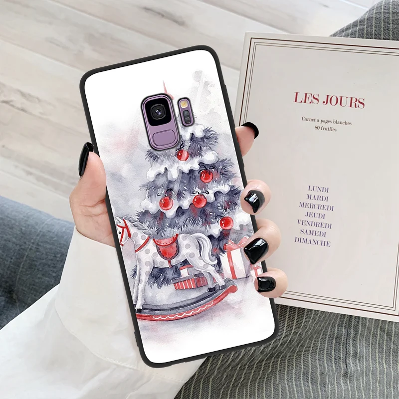 Закаленные стеклянные крышки для samsung Galaxy A50 A70 A40 A30 A9 A8 A7 S8 S9 S10 плюс S10e Примечание 10 9 8 одежда для сна из хлопка с рождественскими рисунками пар