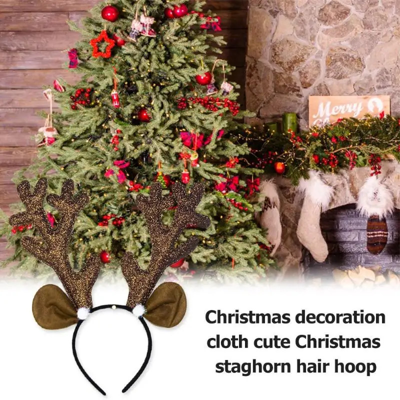 Год Рождество олень обруч на голову с рогами крюк для взрослых и детей подарок голова аксессуар
