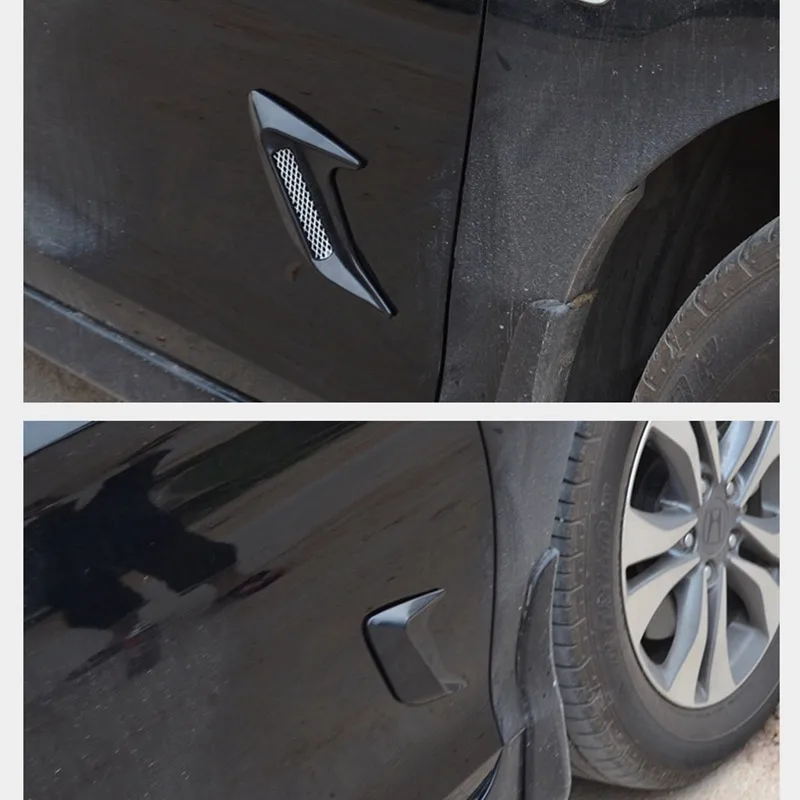 

TiOODRE 2pcs Car Auto Side Vent Air Flow Fender Intake Sticker Car Simulation Side Vents Decorative Strong Adhesive