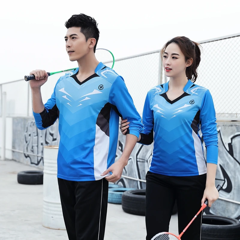 Long Sleeve Badminton Tennis Table Tennis Shirts for Women Men Sportswear Breathable Exercise Running long sleeve t shirt sports clothes