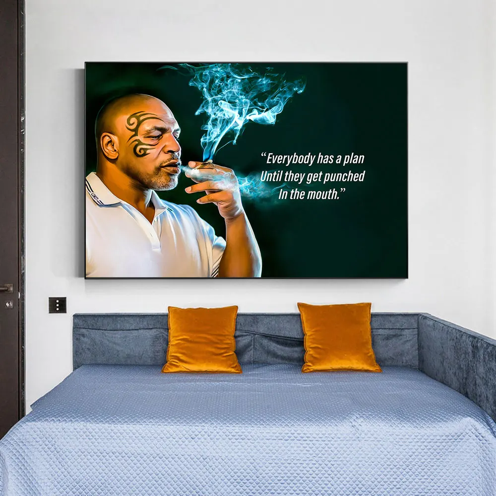 Tyson Motivational Canvas Art Posters and Prints Canvas Boxing Art Wall Decor Painting for Living Room Home Decoration Cuadros