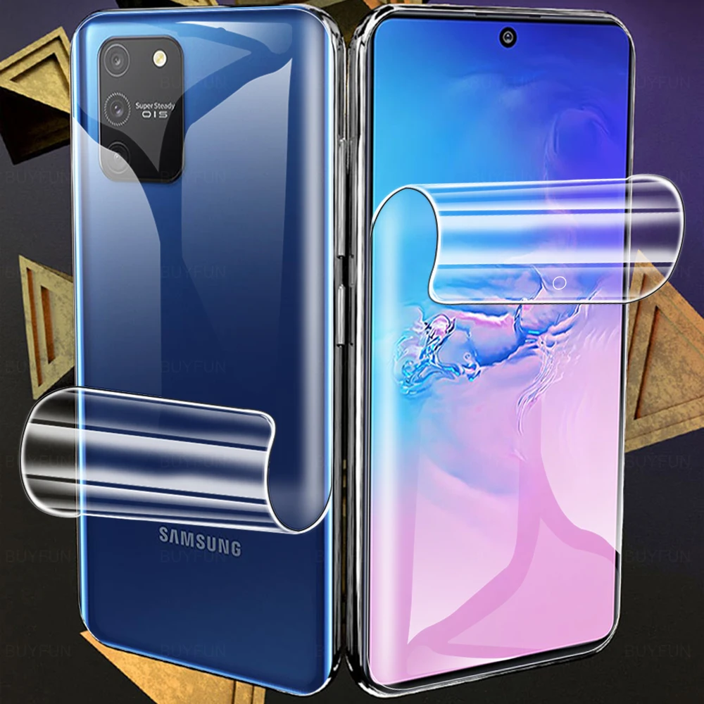 Полная защита для экрана и задняя Гидрогелевая пленка Samsung Galaxy S10 Lite S8 S9 S10e Note 8 9 10