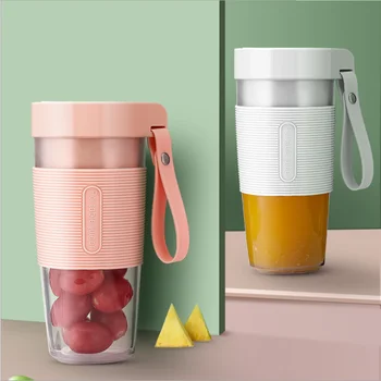 

350ml Portable Household Electric Fruit Juicer USB Rechargeable Juicer Cup Fruit Smoothie Blender Mixer Bottle Machine Bottle
