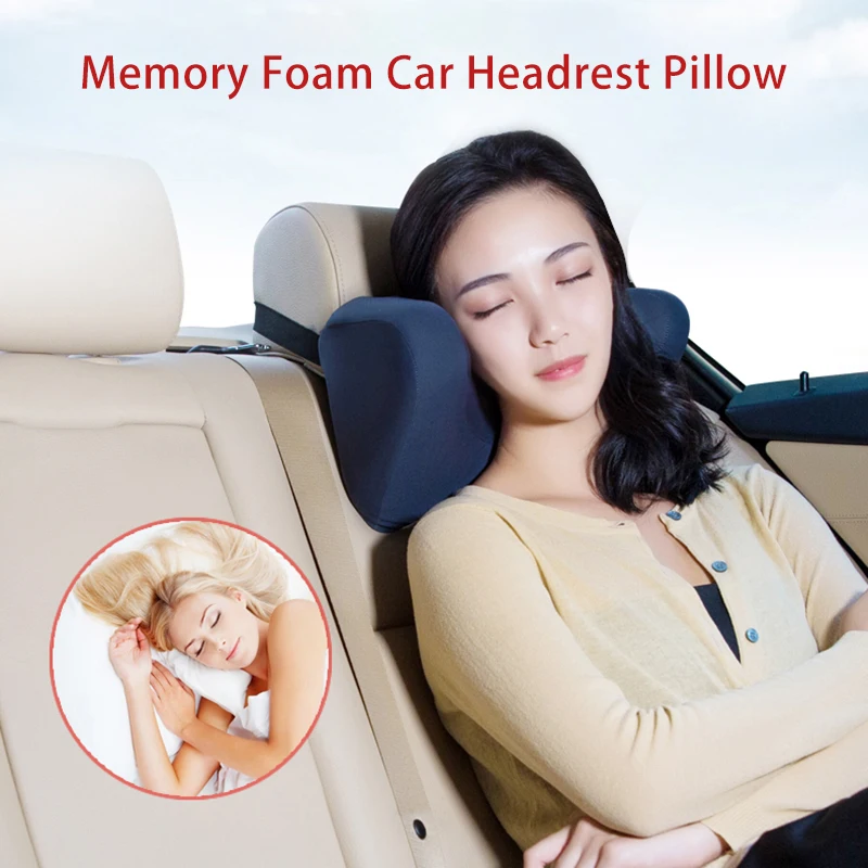 Car Seat Headrest Neck Pillow Memory Foam Support Cushion for Driver Passenger 