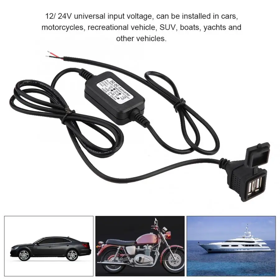 Автомобильная сигарета, водонепроницаемое зарядное устройство, двойной usb-порт DC12/24 V 15W 5V 3A USB, автомобильная зажигалка